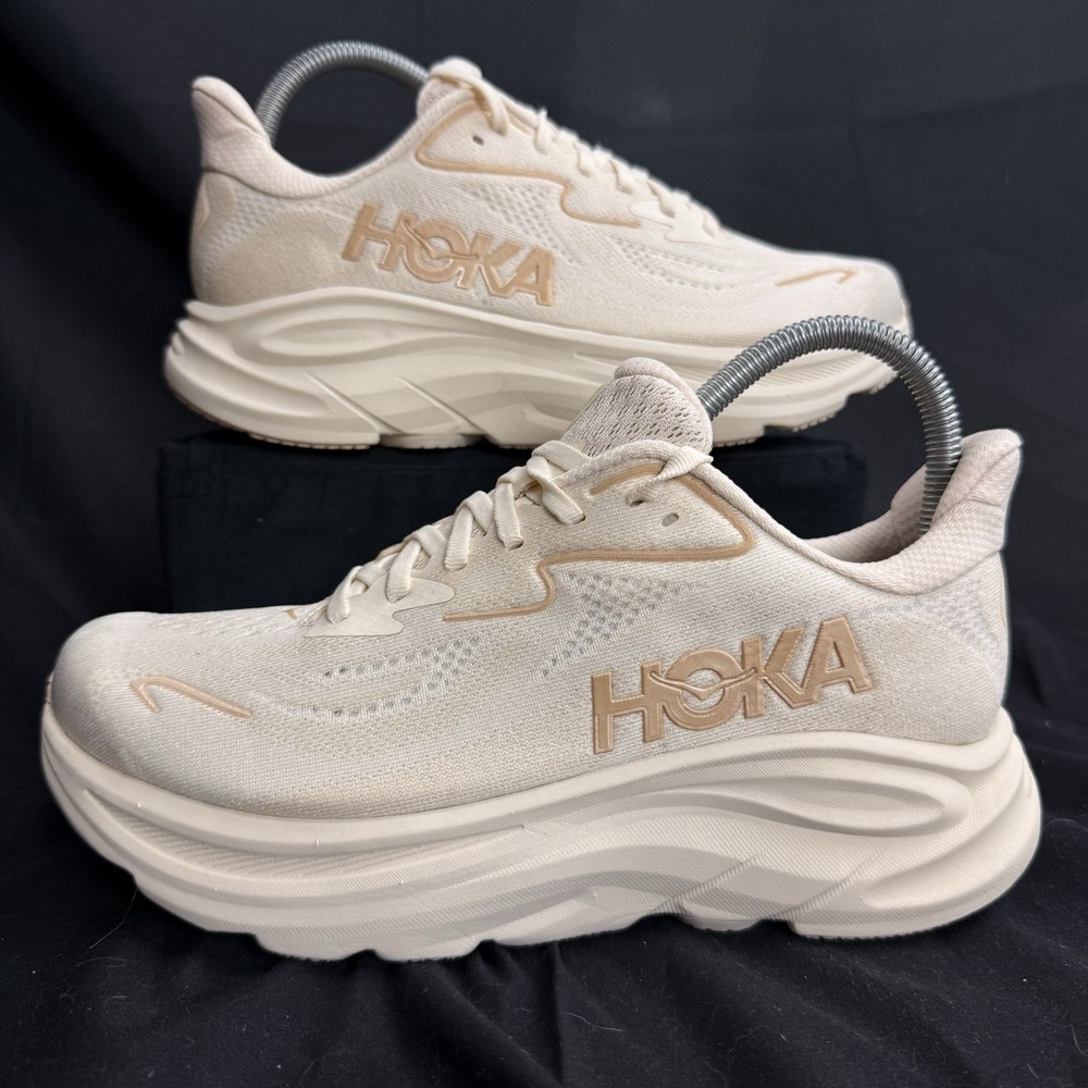 Hoka Clifton 10 Vanilla/Birch Running Shoes Womens Size 8 Wide 1162050VCH